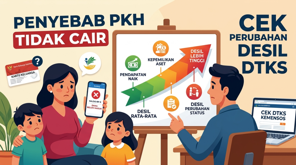 Penyebab PKH Tahap 3 tidak cair akibat perubahan desil DTSEN PKH News